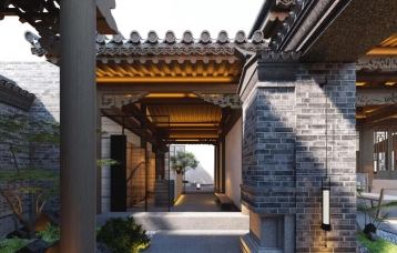 建水花满第民宿设计(室外)
