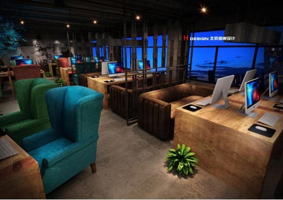 咖啡餐饮设计案例——山西大同G网咖