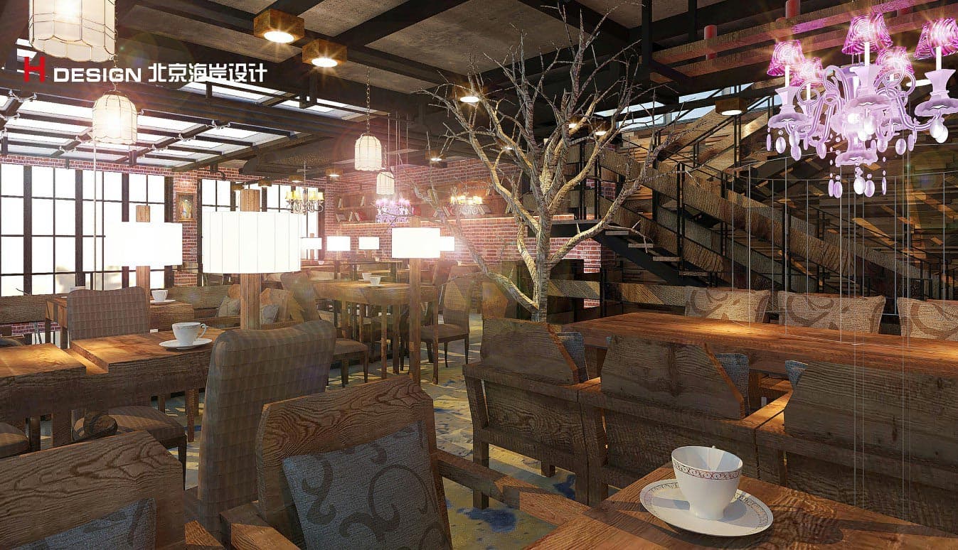 河南鹤壁卡米欧咖啡厅设计