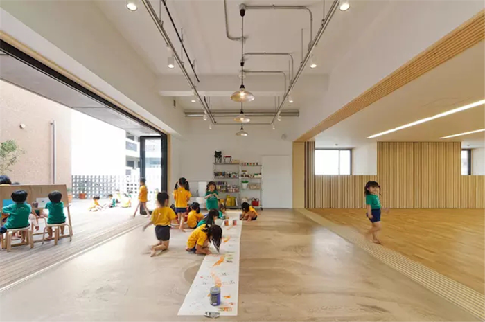 幼儿园空间展示大厅一角