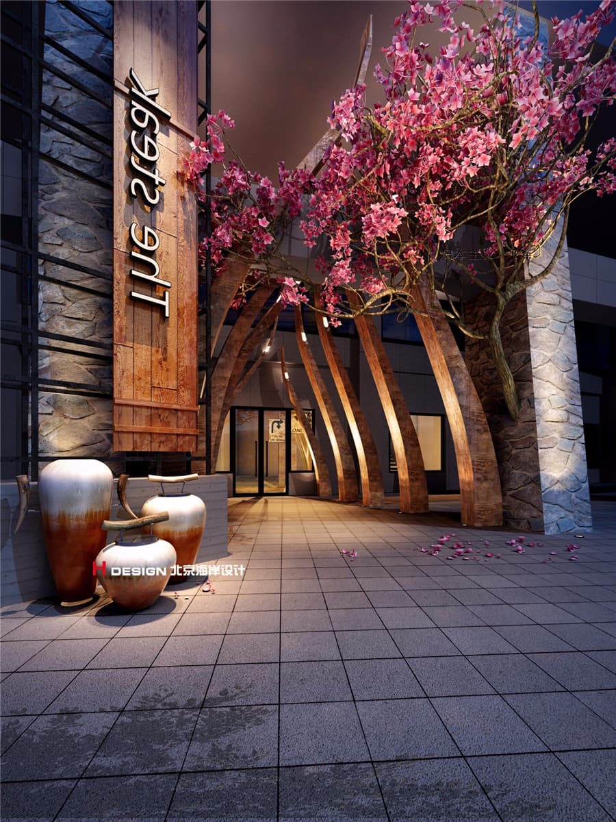 山东荣成牛排店餐厅设计