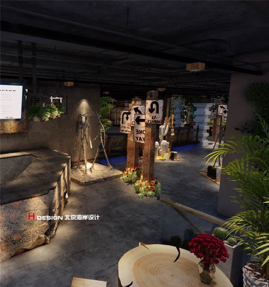 山东荣成牛排店餐厅设计