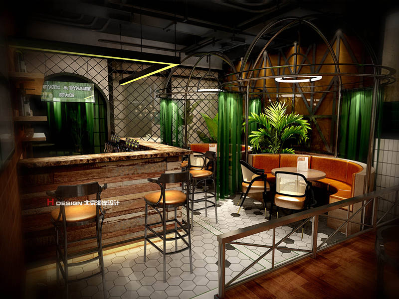 八月十五烤羊排店餐厅设计