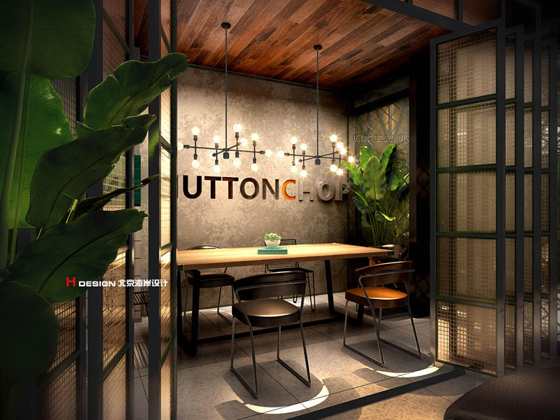 八月十五烤羊排店餐厅设计