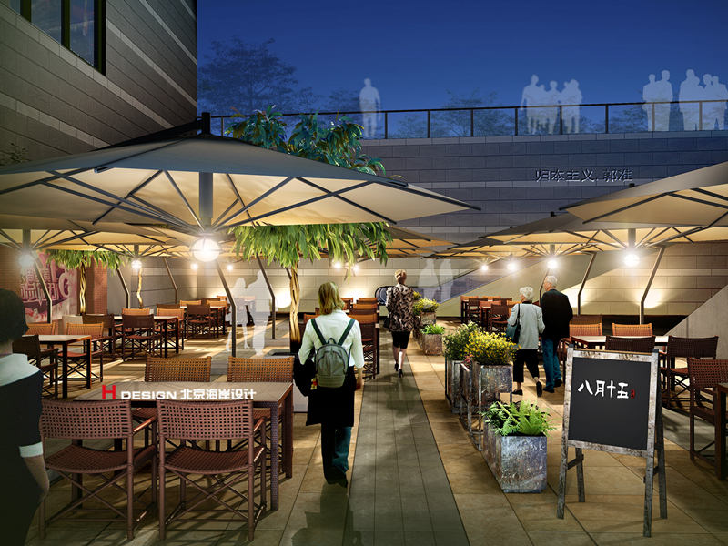 八月十五烤羊排店餐厅设计